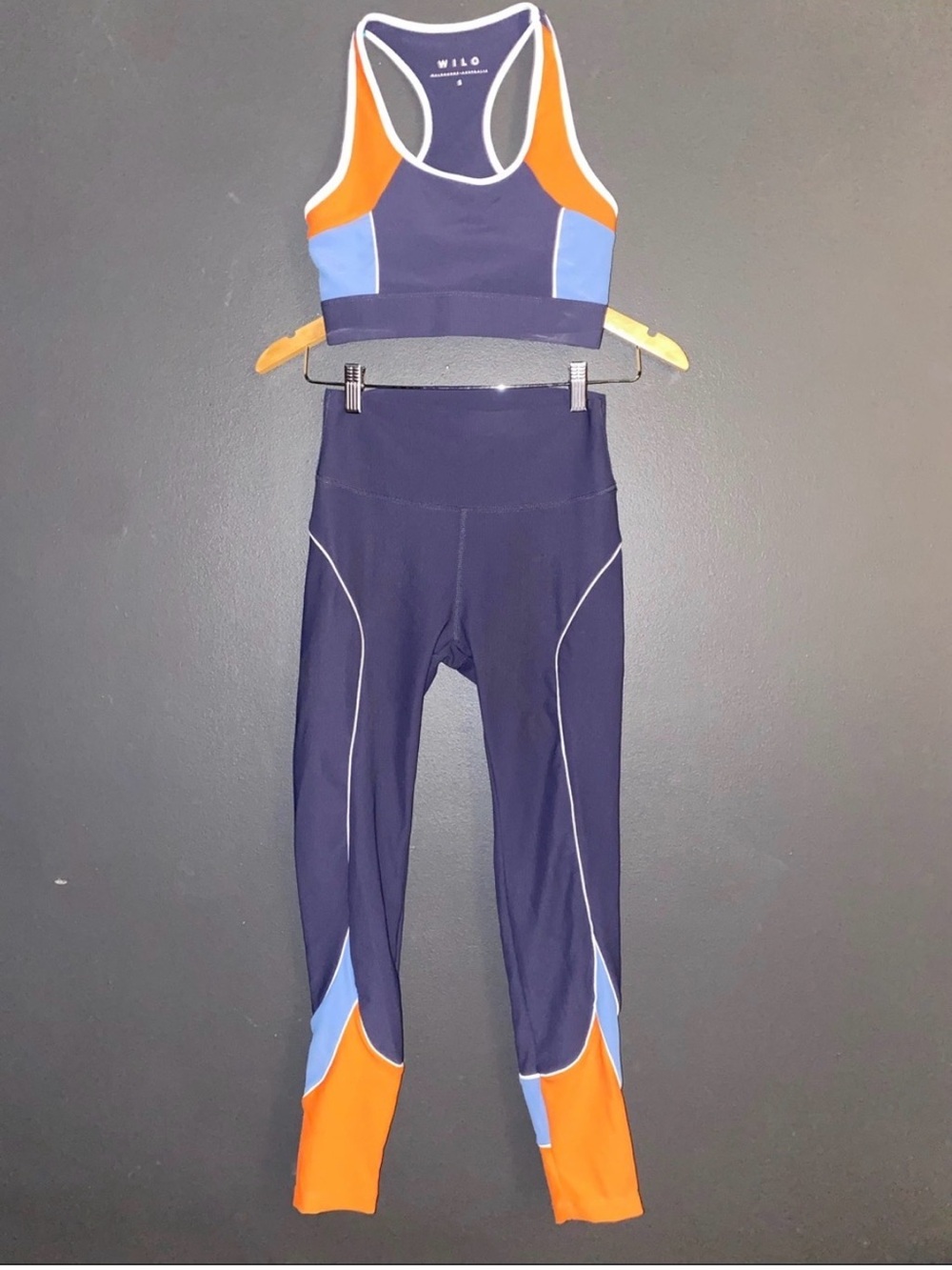 Wilo the Label Navy and Orange Workout set - Picture 5 of 5